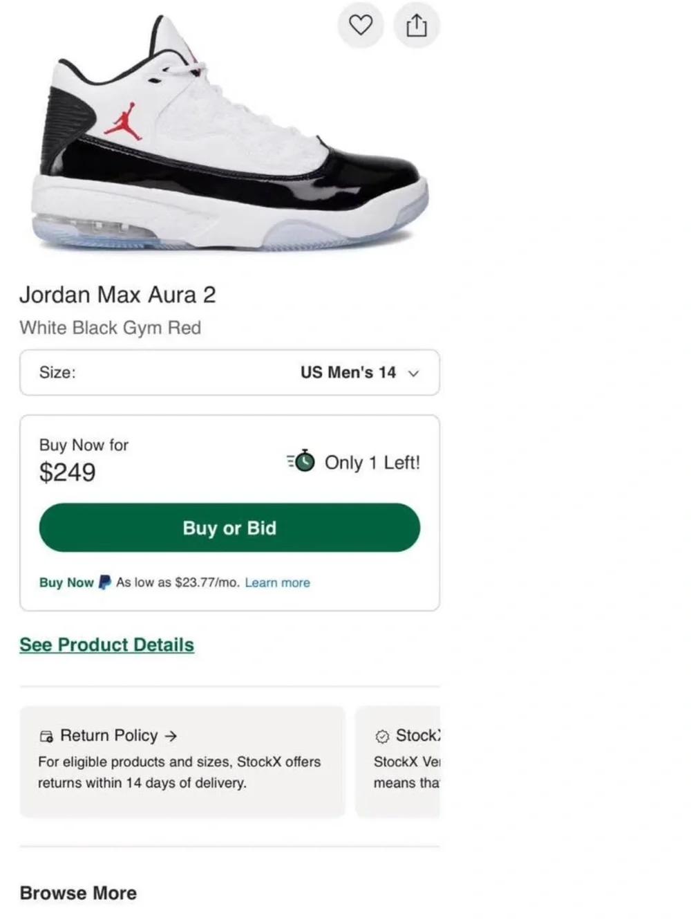 Jordan max aura men Sneakers - White/Black with Red Jumpman